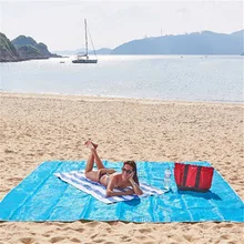 Переносной пляжный коврик, однотонный, песочный, защищенный, для пляжа, кемпинга, пикника, коврик для путешествий, на открытом воздухе, SMN88