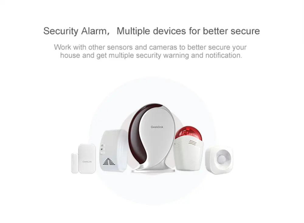 Geeklink GS-1 Senser Smart Home Intelligent Alarm alert warning sound light siren (4)
