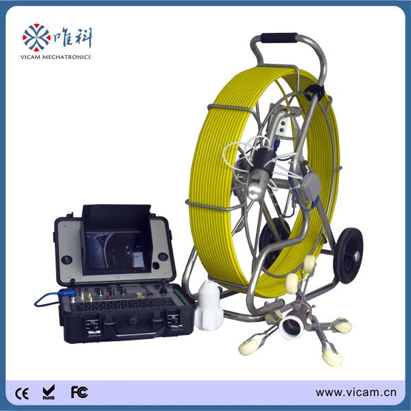 360 degree Pan and Tilt push camera drain pipeline water pipe