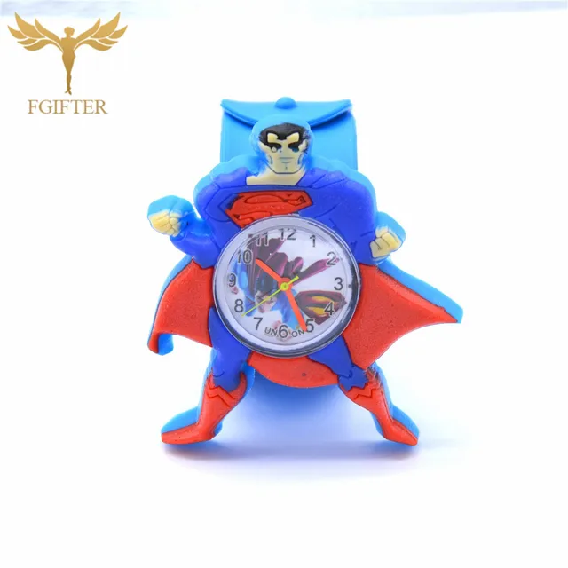 Fgifter Boy Gifts Kids' Watch Cartoon Superman Children's Hour Clock Rubber Watc Fgifter Boy Gifts Kids' Watch Cartoon Superman Children's Hour Clock Rubber Watc