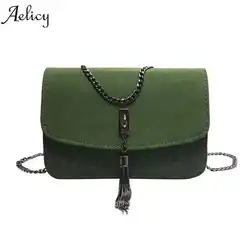 Aelicy роскошная женская Crossbody сумки PU кожаные сумочки Для женщин известных брендов кисточкой Курьерские сумки моды мини сумки для Для женщин