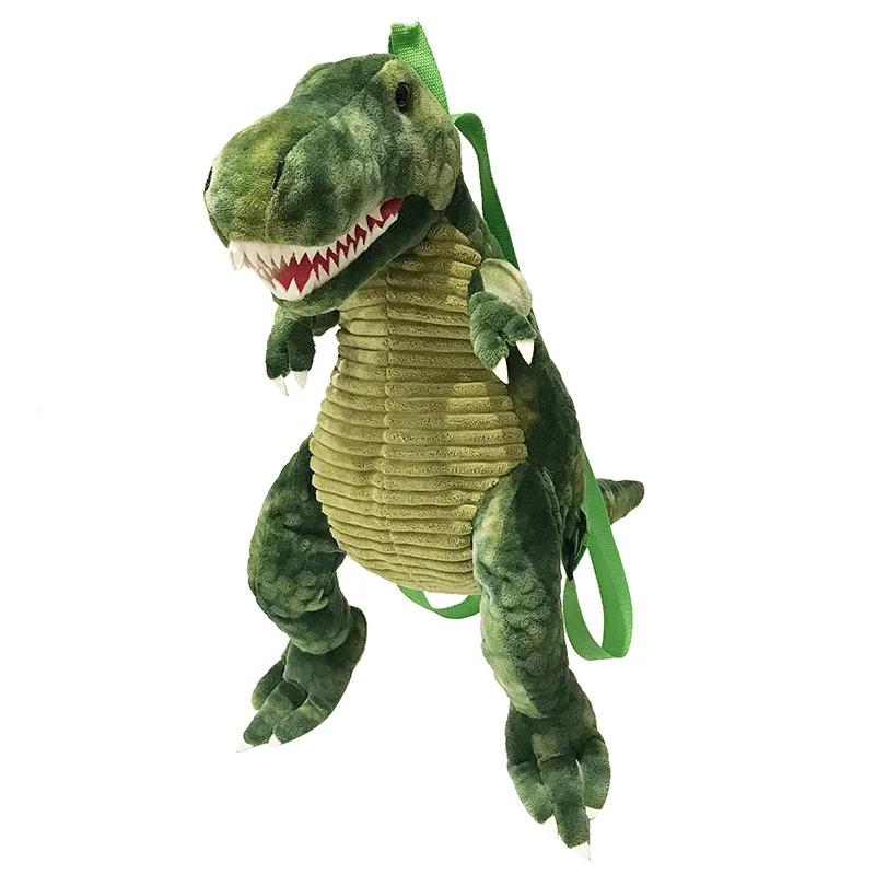 Mochila de dinosaurio 3D creativa, felpa de dibujos animados de animales bonitos, regalos para niños -