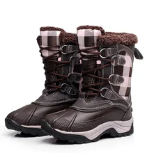 Nouveau 2016 Enfants Chaussures En Plein Air Mère et Filles Hiver Neige Bottes Dérapage Résistance Imperméable À L’eau De Mode Femmes Bottes