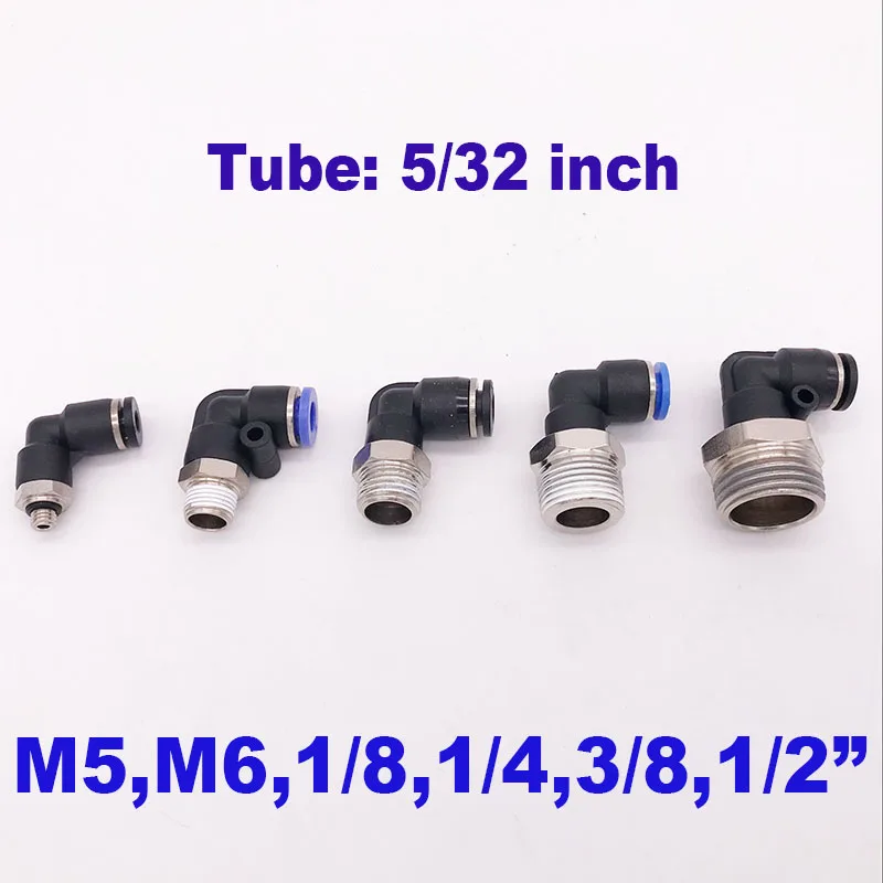 Pneumatic Reduced Y Union Tube OD 5/32 To 1/8 Air Push In 3 Way Fitting 5 Pieces 