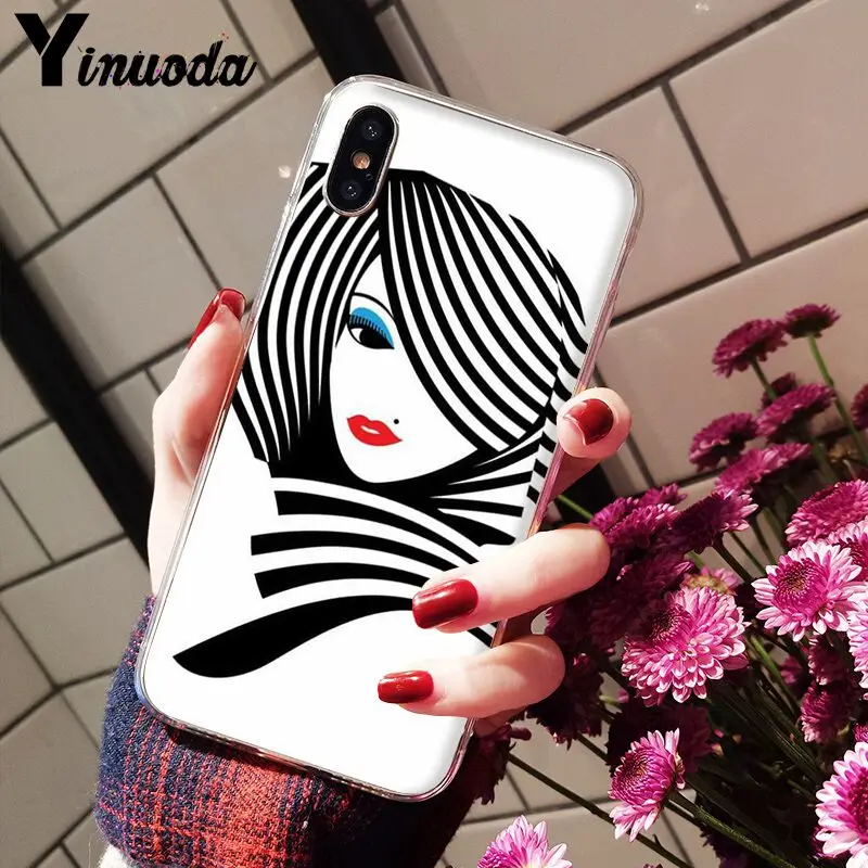 Fashion pop stripe lady