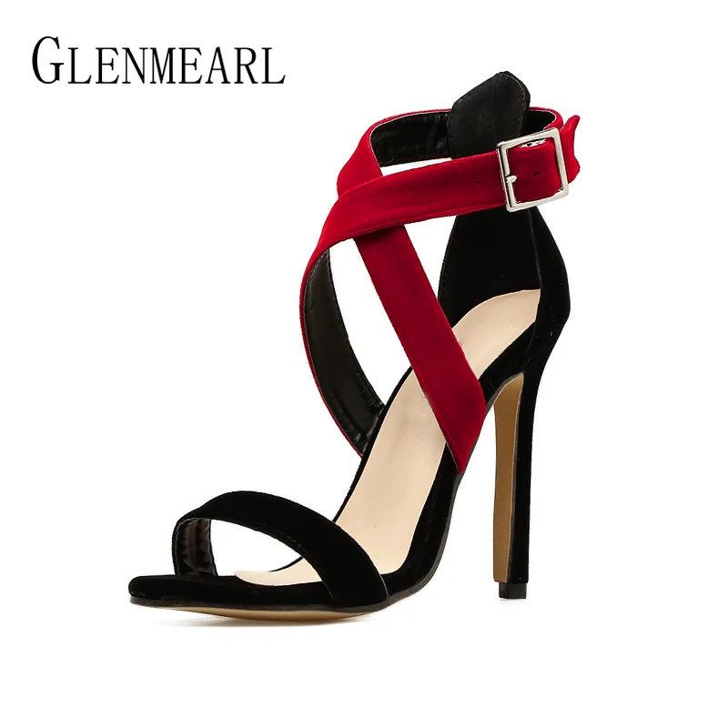 

Women Sandals High Heels Summer Shoes Brand Women Open Toe Gladiator Sandals Thin Heels Fashion Female Shoes Party Sandals DE