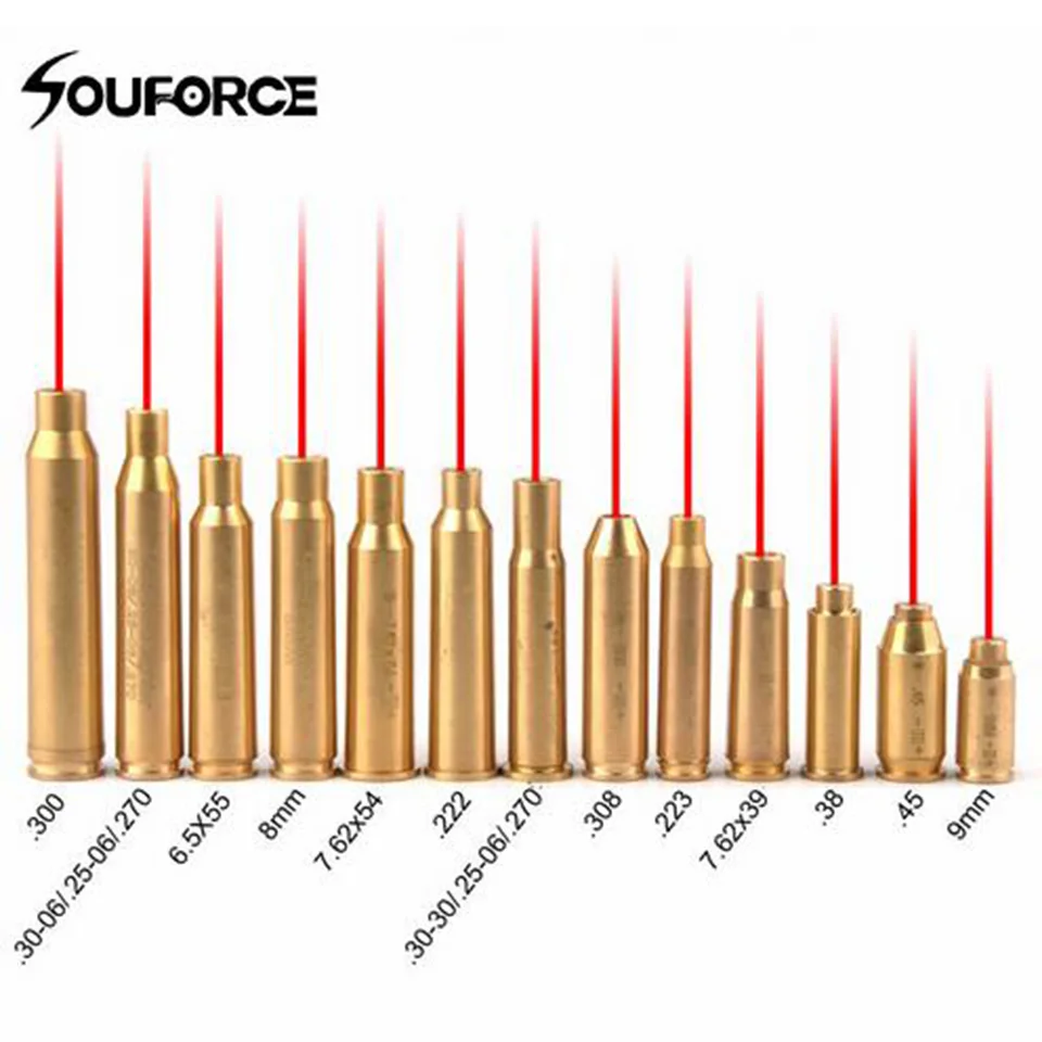 

US Red dot laser brass copper boresight CAL cartridge bore sighter for scope hunting adjustment