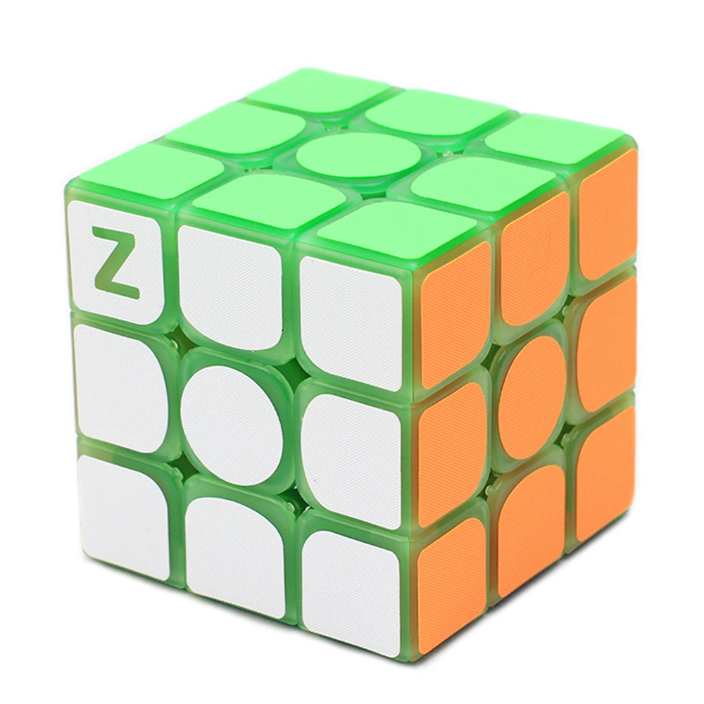 Babelemi Linen Finished Sticker Luminous 3x3x3 Speed Magic Cube Puzzle Educational Toy for Child