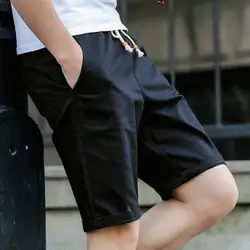 M-5XL летние тонкие мужские хлопковые брюки Tether 5 Молодежные тонкие большие размеры трендовые прямые шорты мужские