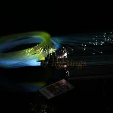 DIY волоконно-оптический свет комплект RGB led свет изменение цвета Мерцание звезда свет светильник из оптоволокна ночные огни Двойной Два цвета выход