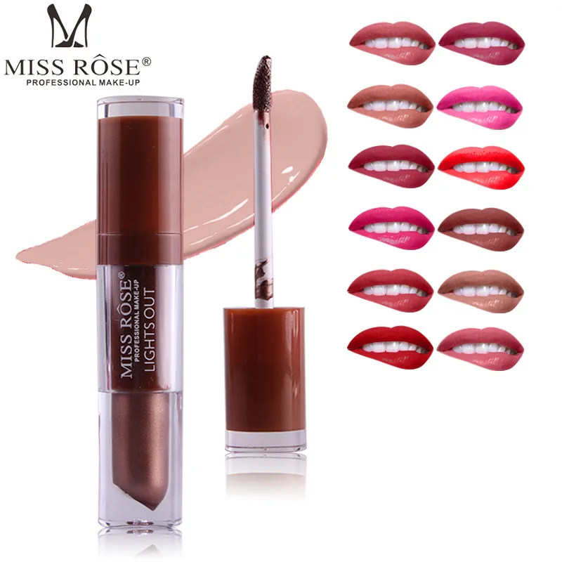 

Miss Rose No-Stick Cup Lip Gloss Matte Lipstick Lipgloss Makeup Red Lip Long Lasting Gloss Lipsticks Cosmetic Makeup Women