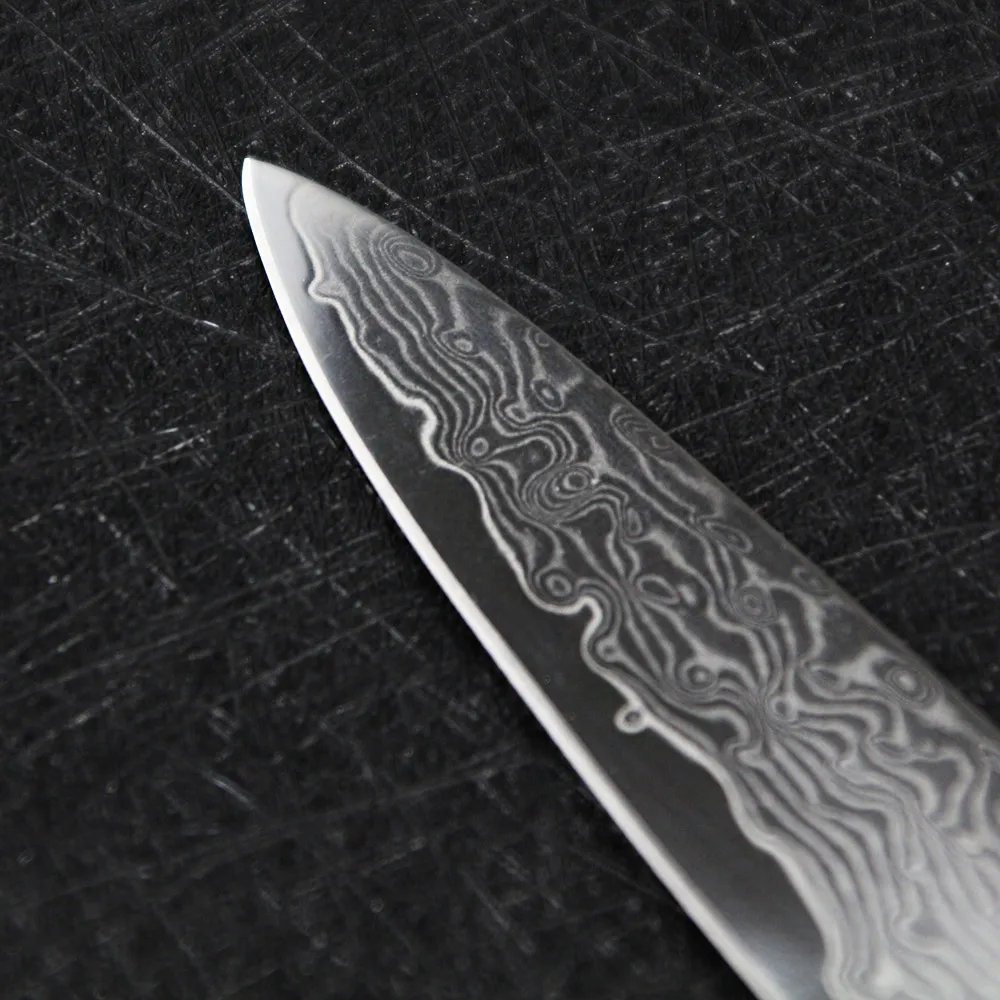 Sunnecko 5 дюймов Дамасские Стальные Кухонные ножи с деревянной ручкой Pakka Профессиональные кухонные инструменты сильная твердость кухонный нож