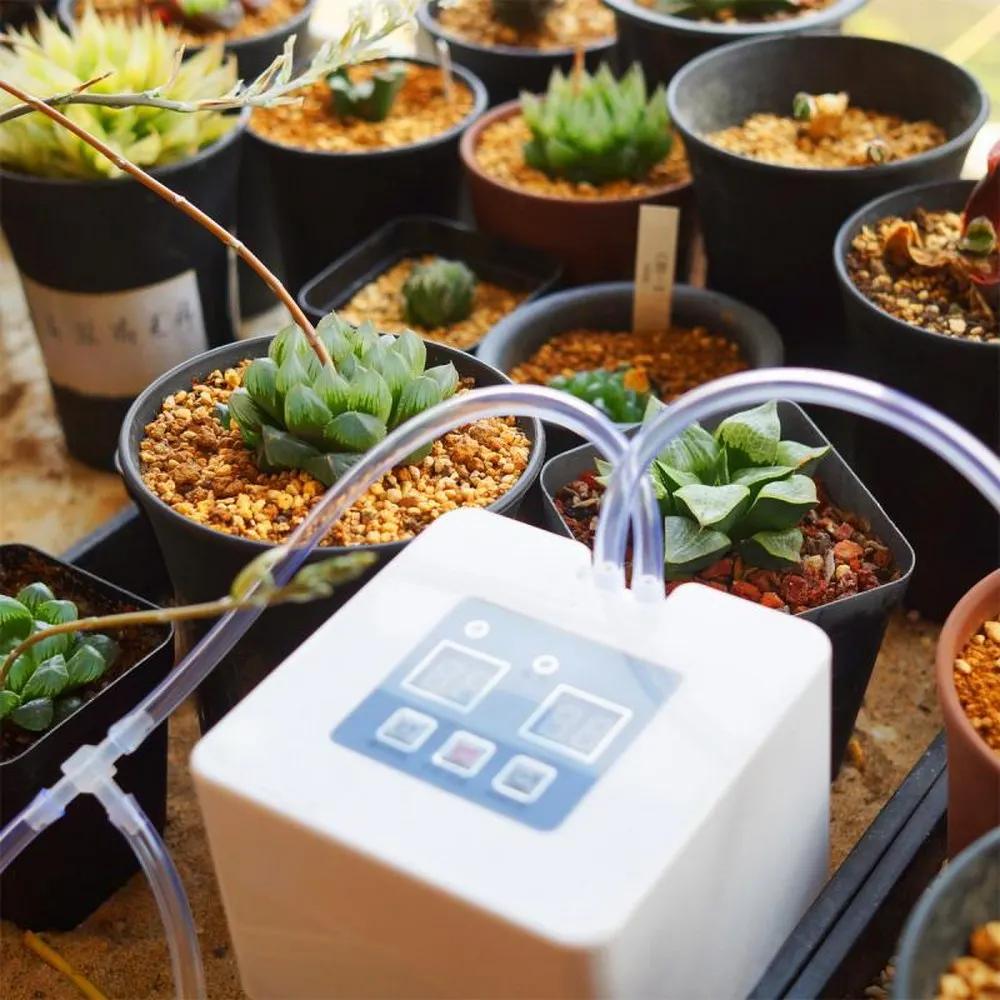 

Self-Water Indoor Sprinkler Micro Automatic Drip Irrigation Kit System DIY5 ~ 10 Pots with 30-Day Timer and USB Charging-25
