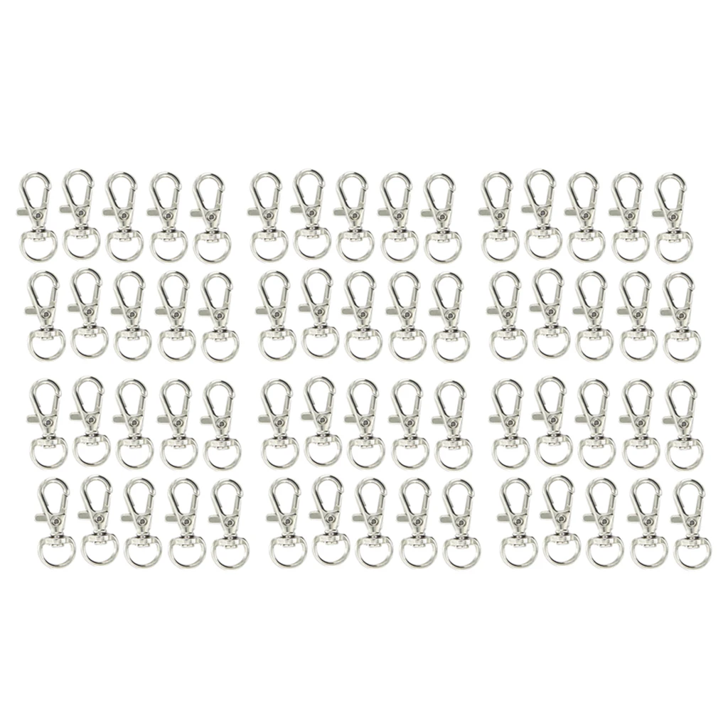 60x D-ring Swivel Trigger Clips Snap Hooks Lobster Clasps 10mm For Bag Keyring