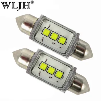 

WLJH 2 x CANbus No Error 9W 300LM LED 36mm C5W Bulbs Interior Lamp Number License Plate Light For Audi BMW Volkswagen Mercedes