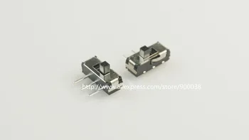 

100 pcs Miniature Slide Switch 3 Pin 2 Position 1P2T SPDT ON / OFF Horizontal Through Hole Knob 2.00mm Height 2.50 mm Pitch