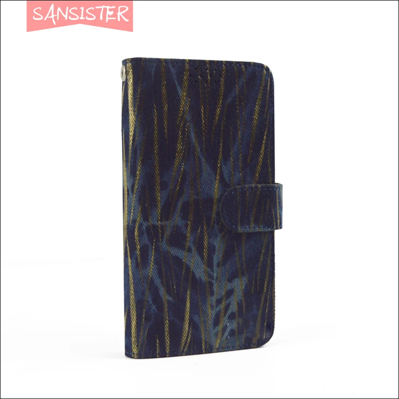 Sansister original denim wallet case for motorola moto z customized cover with card slots easy to carry | Мобильные телефоны и