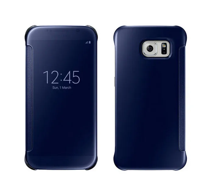 Прозрачный зеркальный чехол для samsung Galaxy S9 S8 Plus Note 9 Note 8 с откидной крышкой из искусственной кожи+ УФ-покрытие чехол для ПК - Цвет: Purple