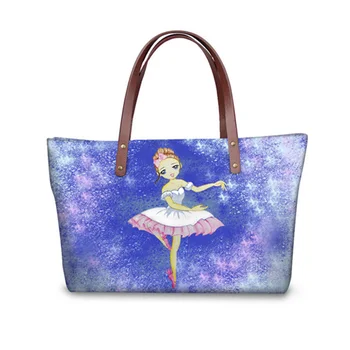 

Stylish Ballet Girls Prints Women Handbags Luxury Designer Big Messenger Bag for Female Bolsos Mujer Top-handle Bags