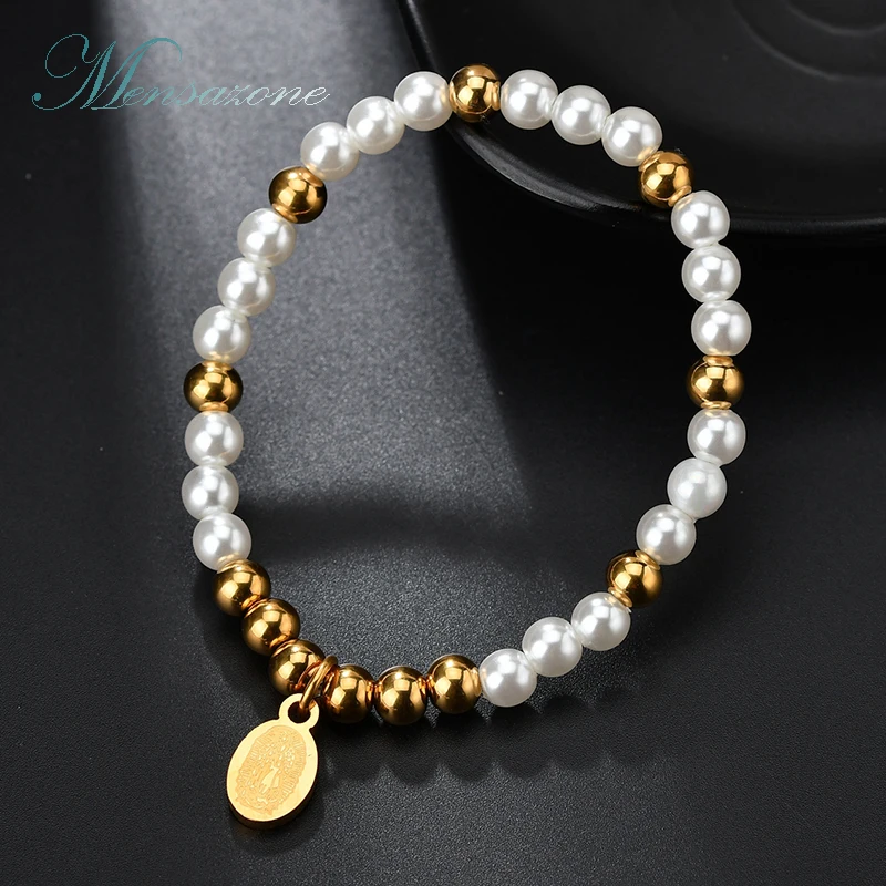 MENSAZONE Jesus Christian Women Bracelets Religious Trendy Stainless