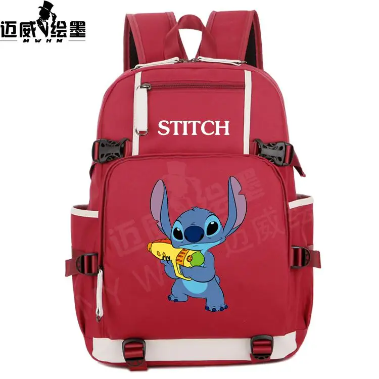 Anime Cute Fashion Cartoon Lilo& Stitch Backpack Men's And Junior High School Student Canva stravel Bag Teenage Girl Backpacks - Цвет: 3