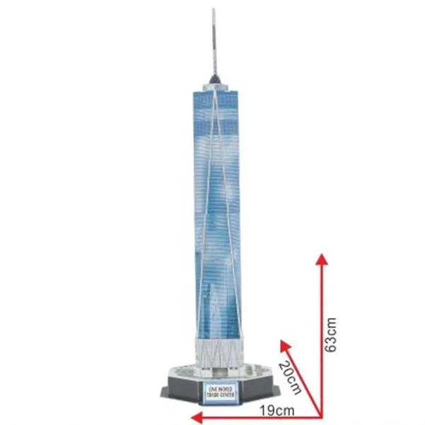 New York Freedom Tower World Trade 3D Puzzle Metall Modell Laser Cut Bausatz,NEU 