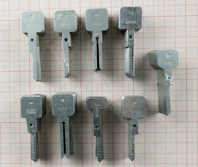 Оригинальная Выгравированная линия Заготовка ключа замка зажигания автомобиля ключ масштаб стрижки зубов для 2 в 1 LiShi HU101 HU66 HON66 HU100 HU92 Слесарные Инструменты