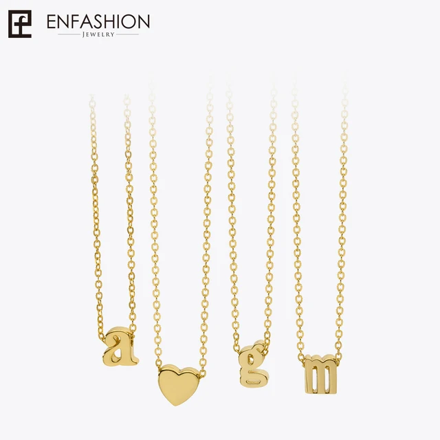 enfashion small letter necklaces pendants alphabet initial necklace letter necklaces gold