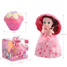 15 см мультфильм прекрасный сюрприз кекс принцесса кукла для детей Подарки трансформированные ароматизированные милые пирожное кукла игрушки для девочек случайная модель