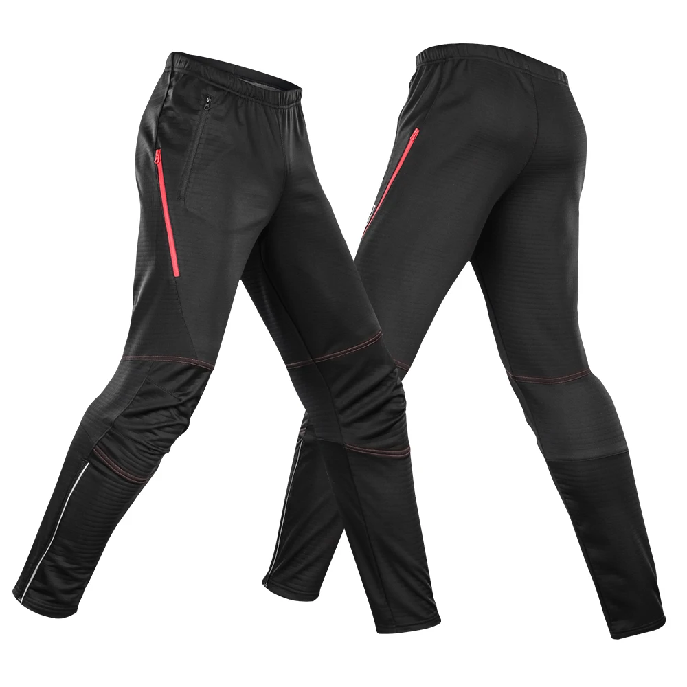 

Lixada Men's Waterproof Cycling Pants Thermal Fleece Windproof Winter Bike Riding Running Sports Pants Trousers
