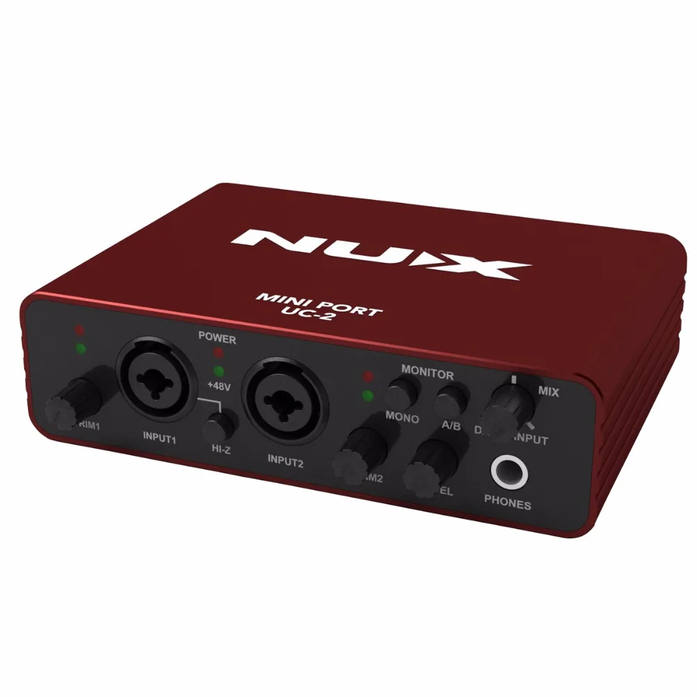 NUX UC 2 Mini Port USB Guitar Audio Interface XLR 6.35mm Audio