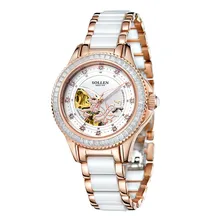 Gift ladies watch fashion automatic mechanical watch female steel waterproof watch Crystal Sapphire Ladies watch