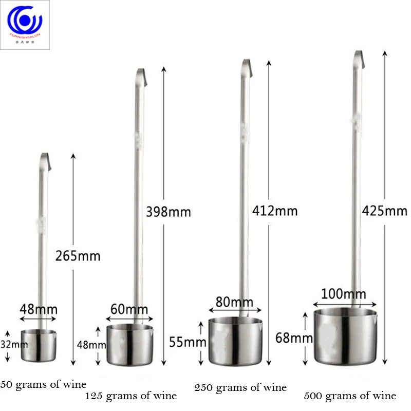 

304 Stainless steel jigger wine extractor spoon hanger oil extraction raiser device measuring with long handle
