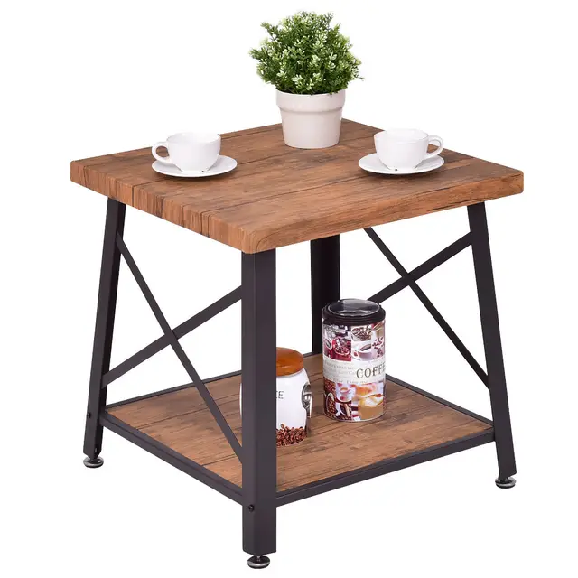 Giantex Square Coffee Table Modern Living Room Tail End Giantex Square Coffee Table Modern Living Room Tail End Metal Frame Wood Top Home Furniture