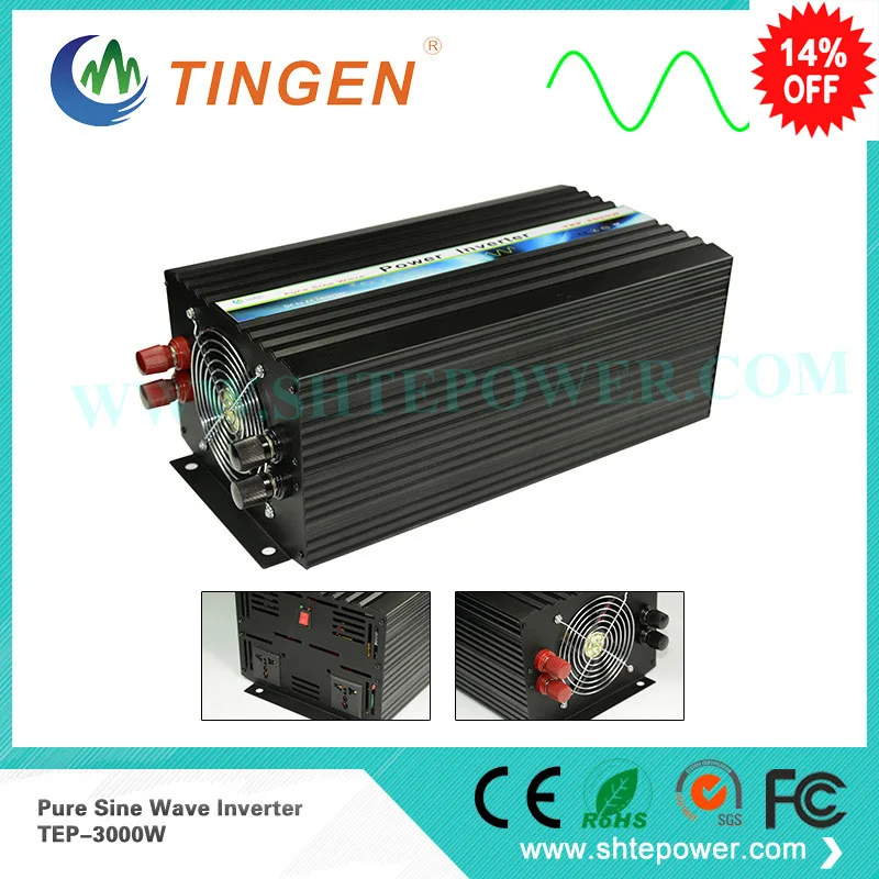

3000w off grid converter home system pure sine waveform 12v 24v 48 dc to ac 100v 120v 220v 3Kw TEP-3000w