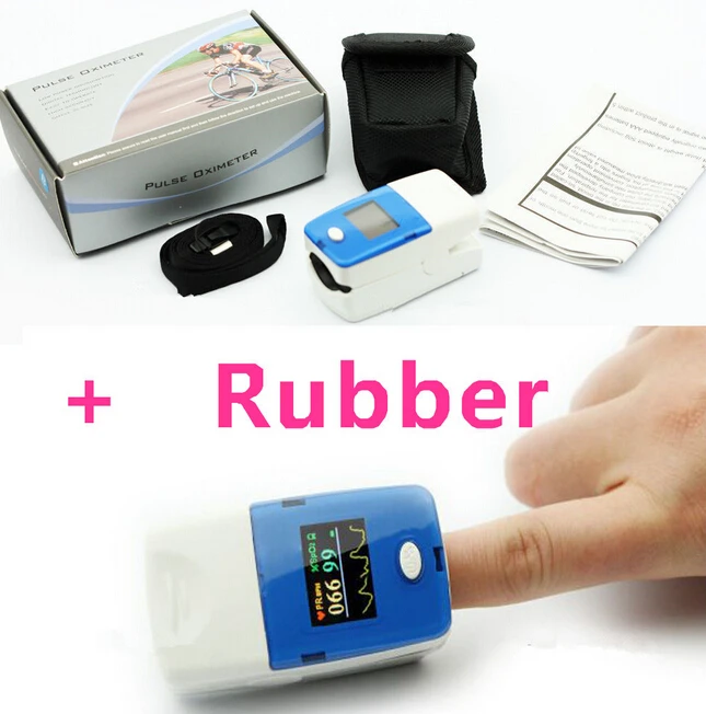 2016 new listed LED Pulse oximeter Meter oxygen saturation rubber cover