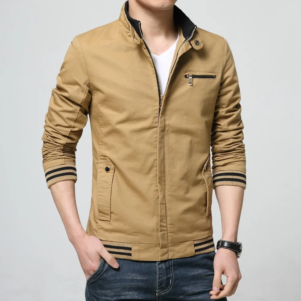 New Spring Men's Cotton Jacket Coats Brand Clothing for Male Autumn