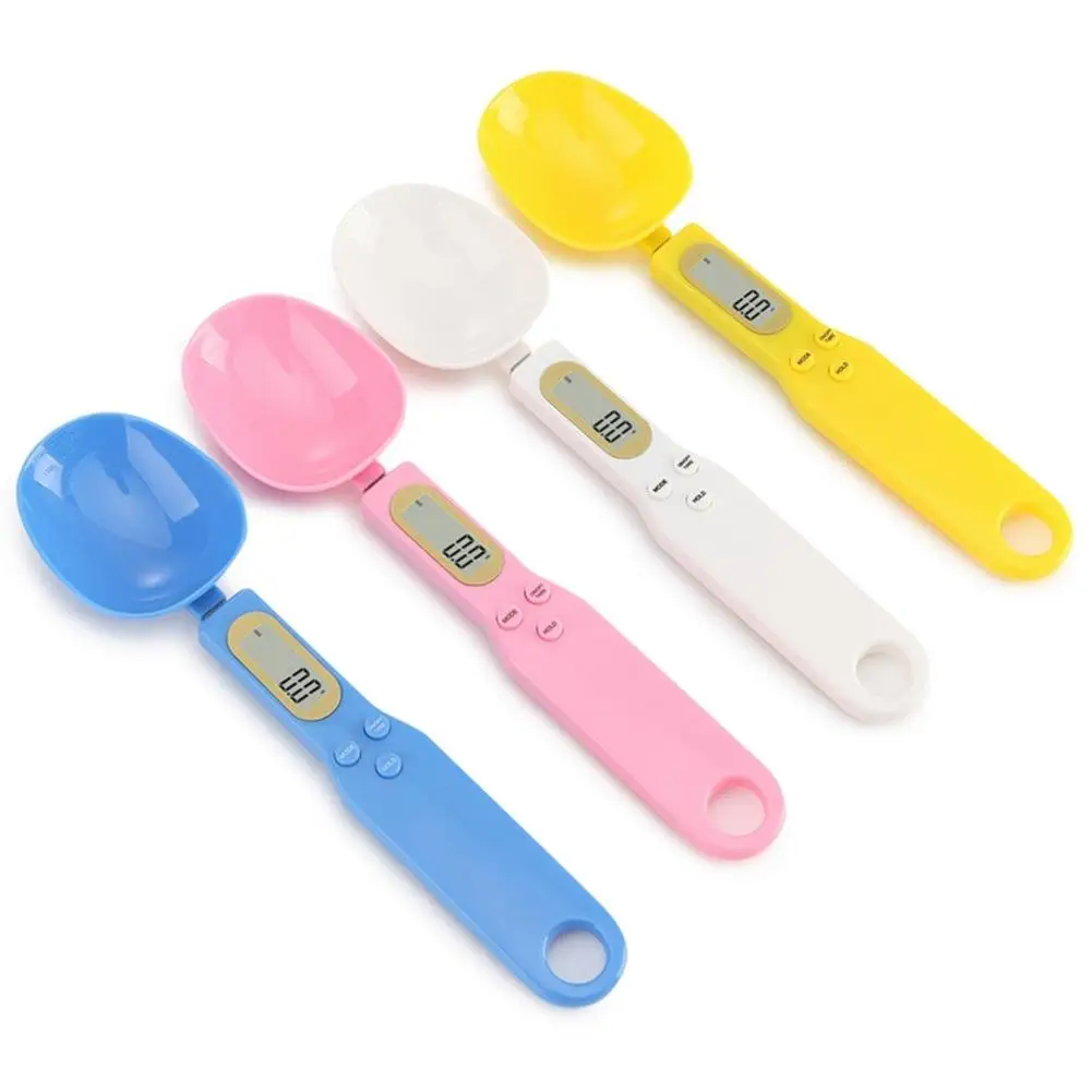 

0.1g/500g Kitchen Digital Measuring Spoon Capacity Adjustable Unit Salt Flavoring Powder Scale Spoon LCD Screen Weight Volumn