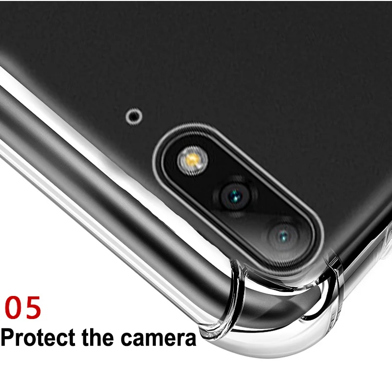 Роскошный противоударный прозрачный мягкий чехол для Huawei Honor 7C чехлы телефонов