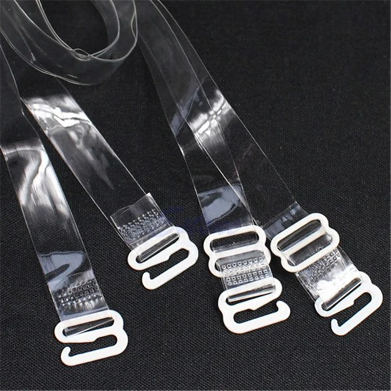 

1 Pairs Women Adjustable Invisible Bra Set Shoulder Straps 45 cm TPU Practical Transparent Clear Female Lady Girl Straps Long