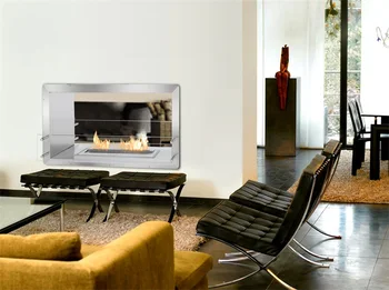 

Real fire stainless steel ethanol fancy fireplace