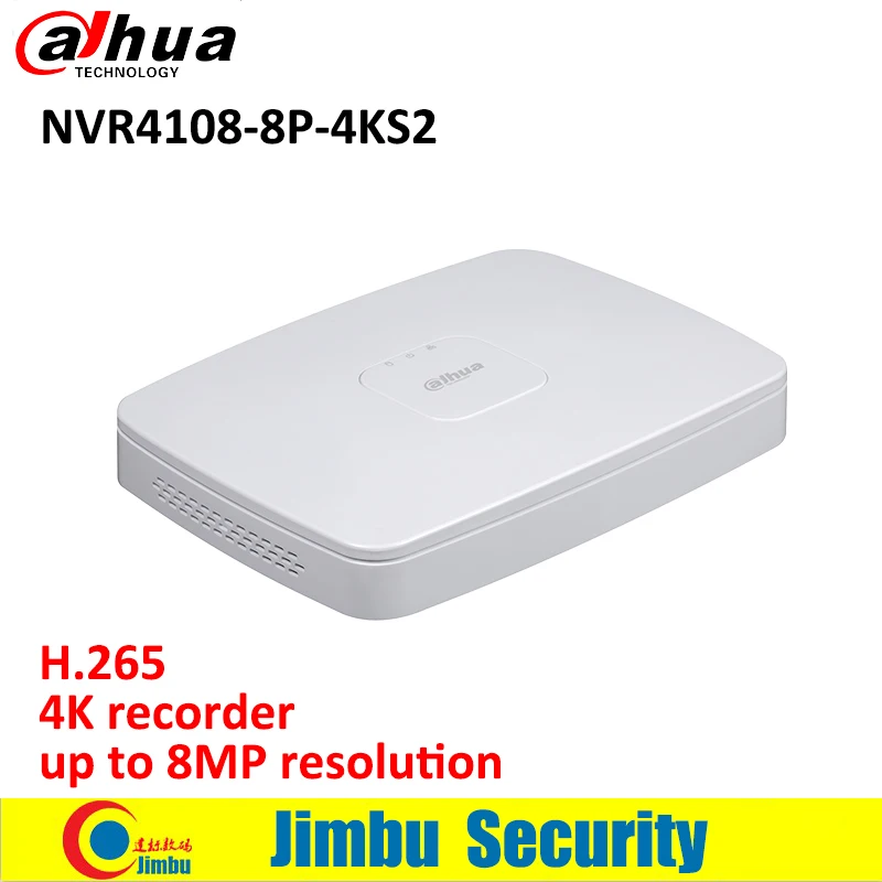 Сетевой видеорегистратор Dahua NVR Kit 1 шт. видео Регистраторы NVR4108 8P 4KS2 ip камеры ONVIF