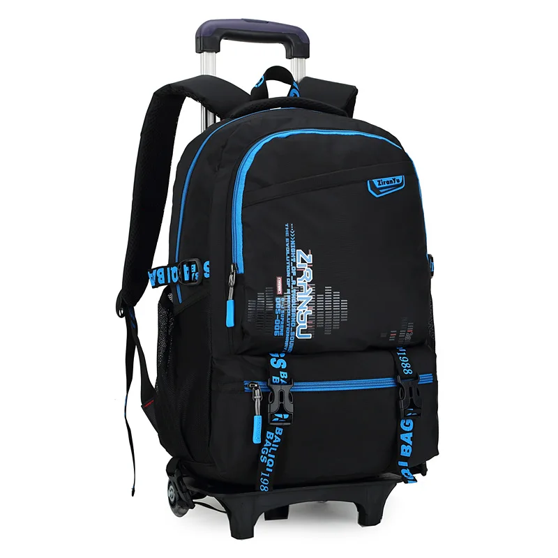 

waterproof Trolley backpack boys Girls children School Bag Wheels Travel bag Luggage backpack kids Rolling detachable schoolbags