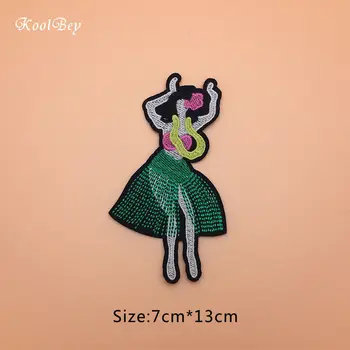 

100pcs/lot Jump samba girl Embroidery Iron On Applique Patch Sew On Patch Craft Sewing Repair Embroidered SC3280
