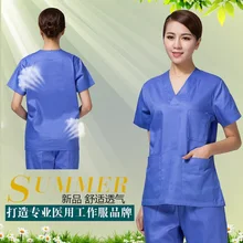 Хлопок сделал Спецодежда медицинская форма лаборатории больницы пальто Для Женщин больницы Спецодежда медицинская скраб Одежда форменная дышащая Рабочая одежда Блузки