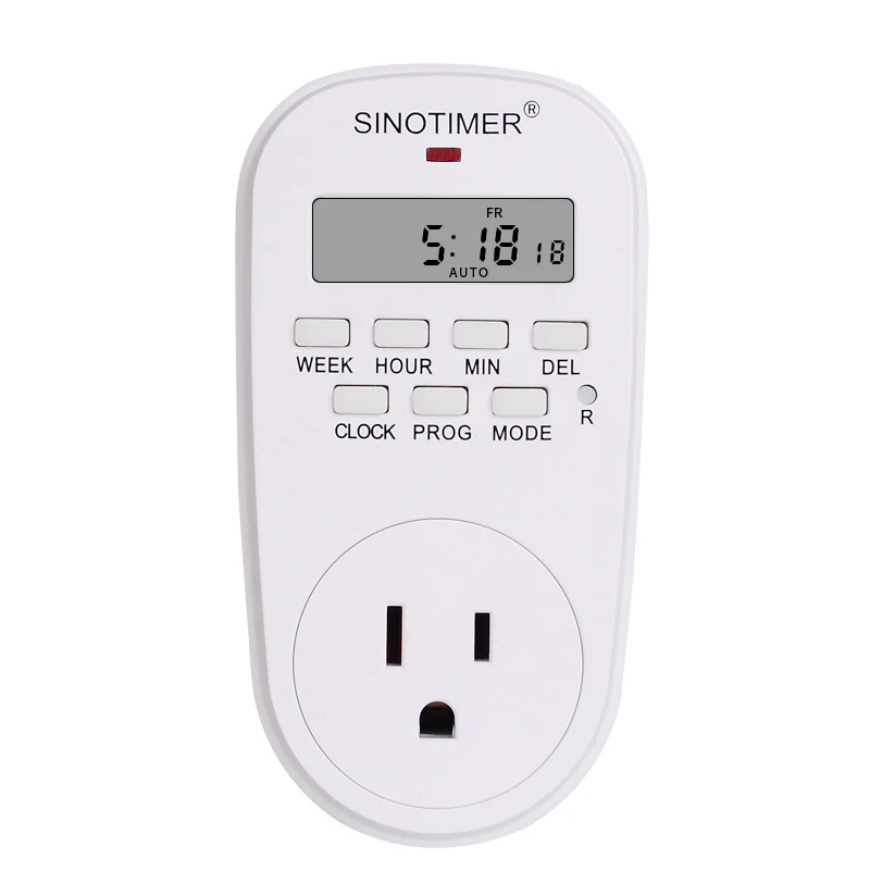 Yogasada Digital Energy Saving Timer Programmable Electronic Timer Plug EU Display White 
