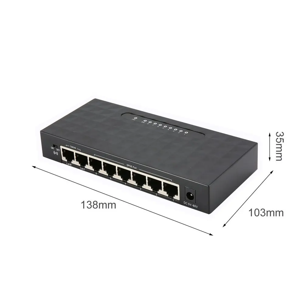 8 + 2 порта 100 Мбит/с переключатель SPOE быстрая мощность по Ethernet коммутатор сетевой