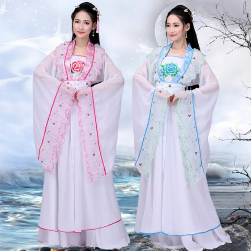 Женский новый элегантный сказочный костюм Hanfu Тан женский королевская принцесса