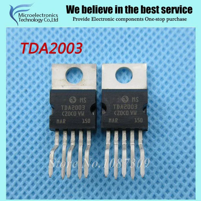 10pcs free shipping TDA2003 TDA2003A TDA2003AV o Amplifiers 10 W radio ...