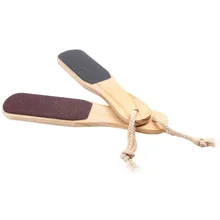 Деревянная ручка шлифовальная бумага Rasp удаление натоптышей двухсторонняя пилка для педикюра Инструменты Уход за ногами случайный цвет